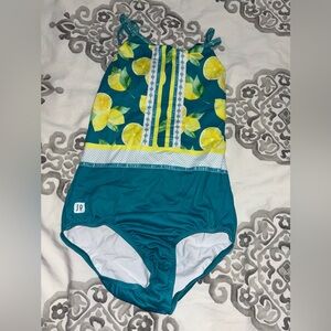 Lemon Print Kids Gymnastics’s leotard